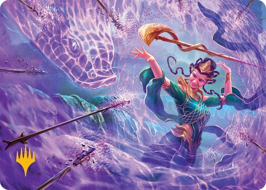 Snakeskin Veil Art Card (19/54) (Gold-Stamped Signature) [Tarkir: Dragonstorm Art Series] | Fandemonia Ltd