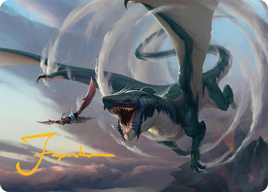 Whirlwing Stormbrood Art Card (27/54) (Gold-Stamped Signature) [Tarkir: Dragonstorm Art Series] | Fandemonia Ltd