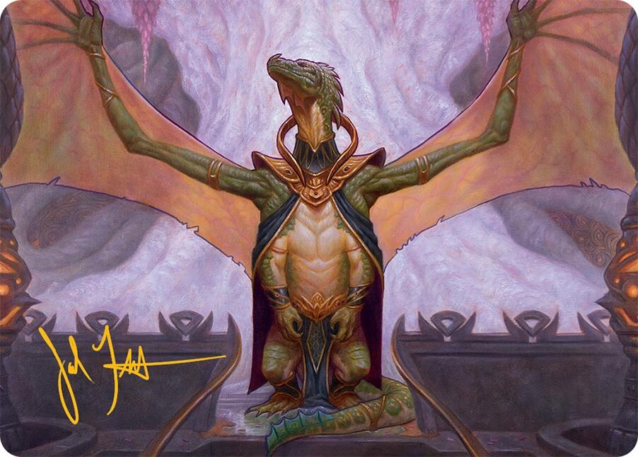 Kheru Goldkeeper Art Card (36/54) (Gold-Stamped Signature) [Tarkir: Dragonstorm Art Series] | Fandemonia Ltd