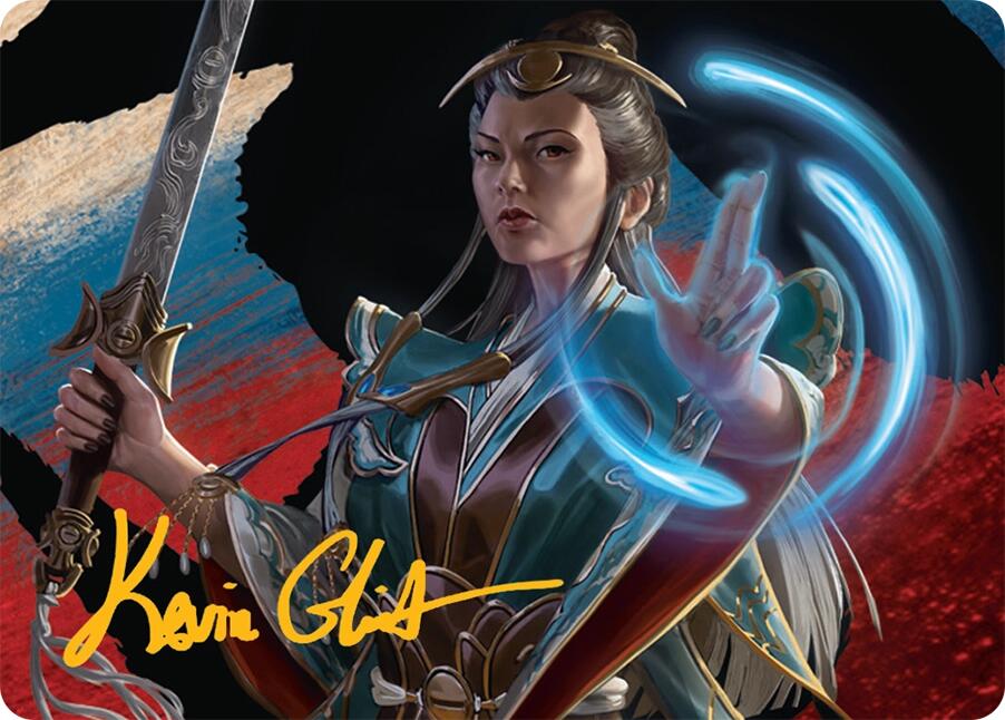Narset, Jeskai Waymaster Art Card (44/54) (Gold-Stamped Signature) [Tarkir: Dragonstorm Art Series] | Fandemonia Ltd