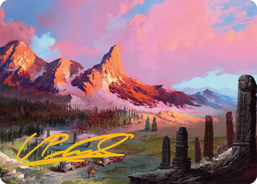 Rugged Highlands Art Card (29/54) (Gold-Stamped Signature) [Tarkir: Dragonstorm Art Series] | Fandemonia Ltd