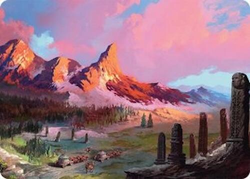 Rugged Highlands Art Card (29/54) [Tarkir: Dragonstorm Art Series] | Fandemonia Ltd