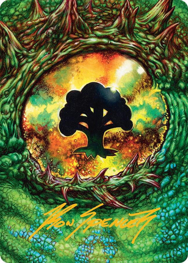 Forest Art Card (32/54) (Gold-Stamped Signature) [Tarkir: Dragonstorm Art Series] | Fandemonia Ltd