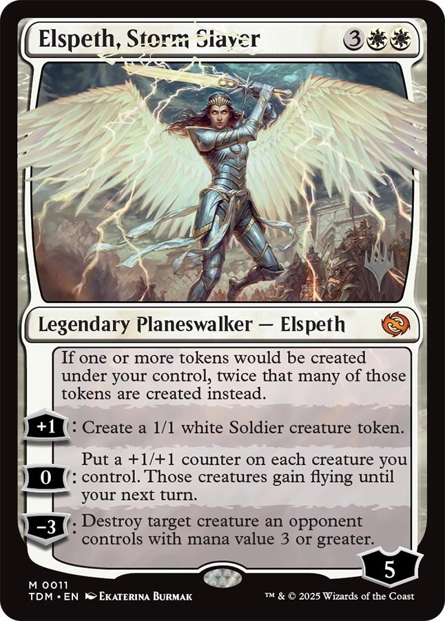 Elspeth, Storm Slayer [Tarkir: Dragonstorm Promos] | Fandemonia Ltd