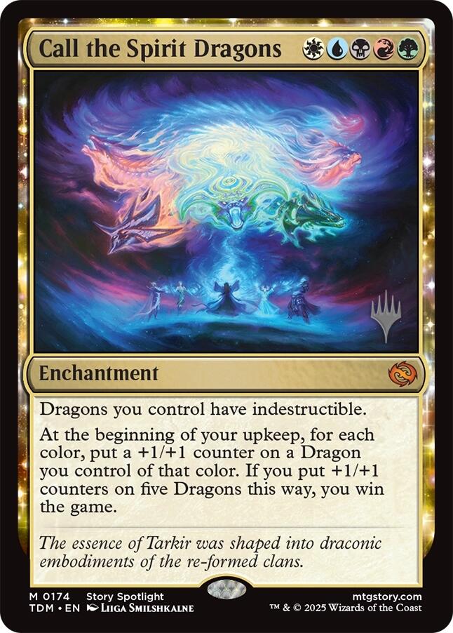 Call the Spirit Dragons [Tarkir: Dragonstorm Promos] | Fandemonia Ltd