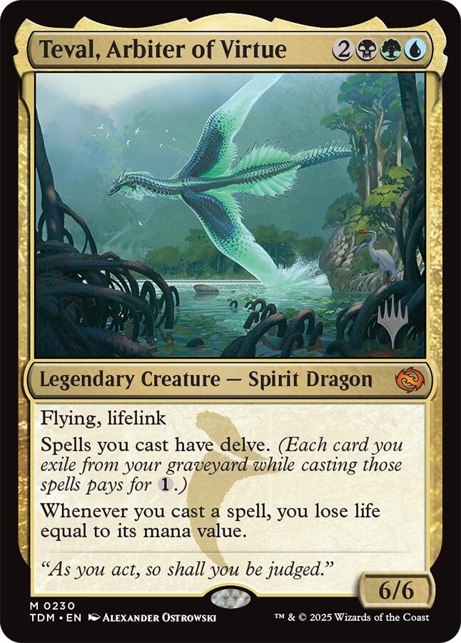Teval, Arbiter of Virtue [Tarkir: Dragonstorm Promos] | Fandemonia Ltd