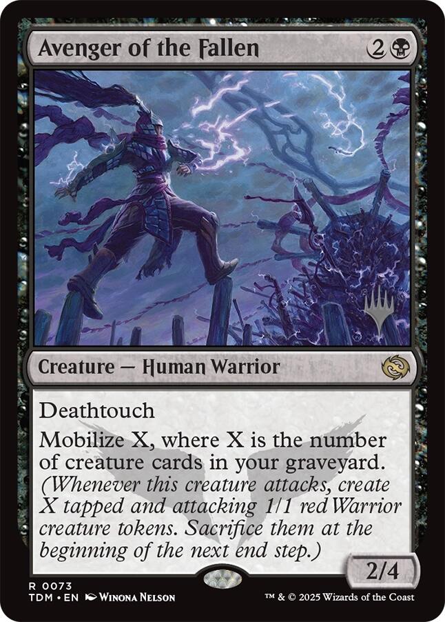 Avenger of the Fallen [Tarkir: Dragonstorm Promos] | Fandemonia Ltd