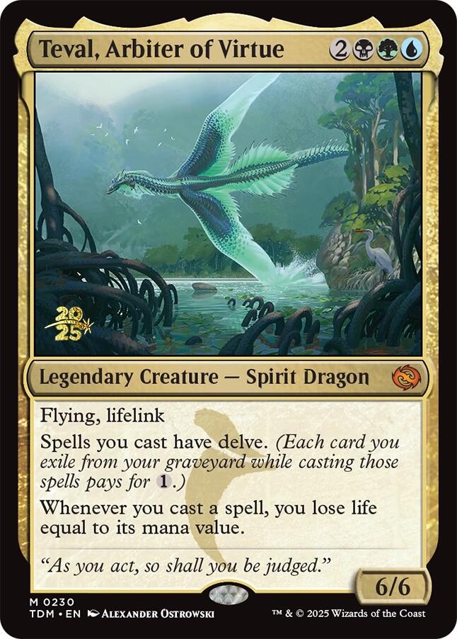 Teval, Arbiter of Virtue [Tarkir: Dragonstorm Prerelease Promos] | Fandemonia Ltd