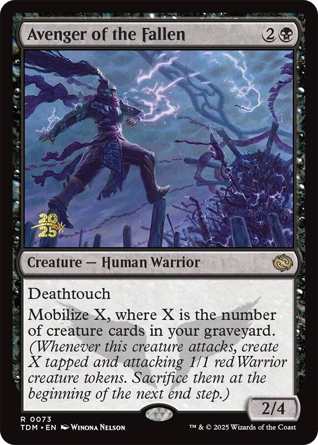 Avenger of the Fallen [Tarkir: Dragonstorm Prerelease Promos] | Fandemonia Ltd