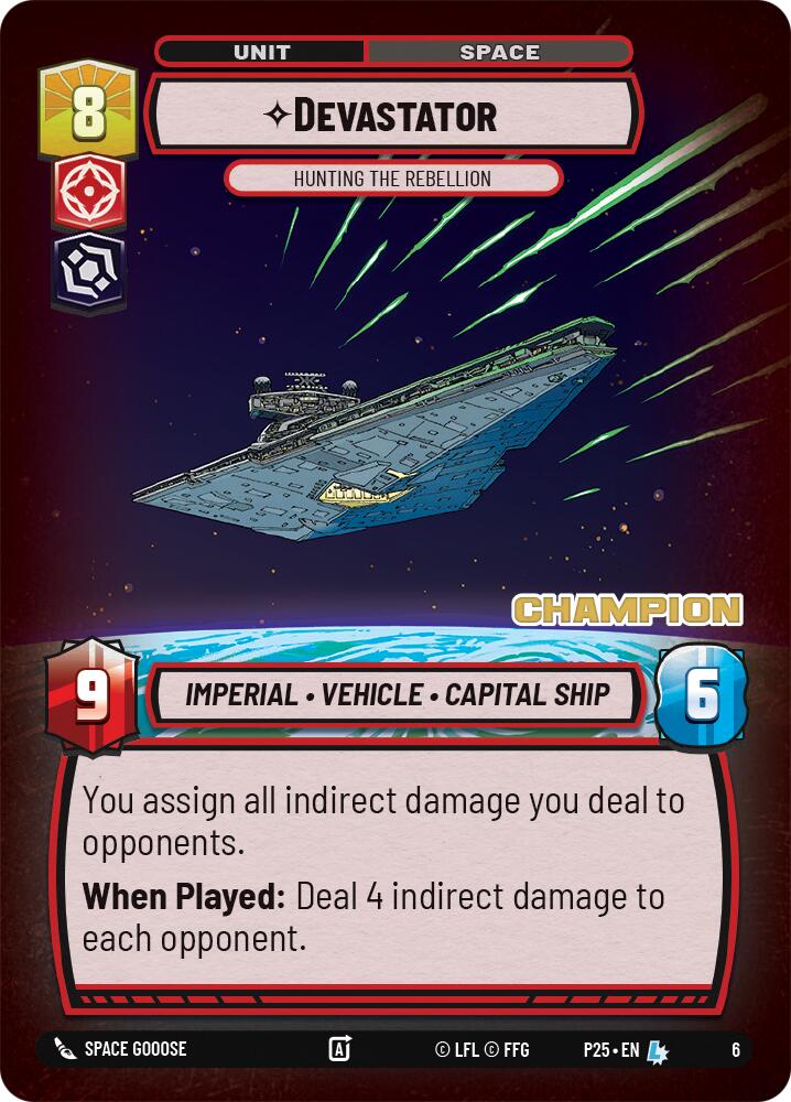 Devastator - Hunting the Rebellion (6) (Champion) (6) [Store Showdown Promos] | Fandemonia Ltd