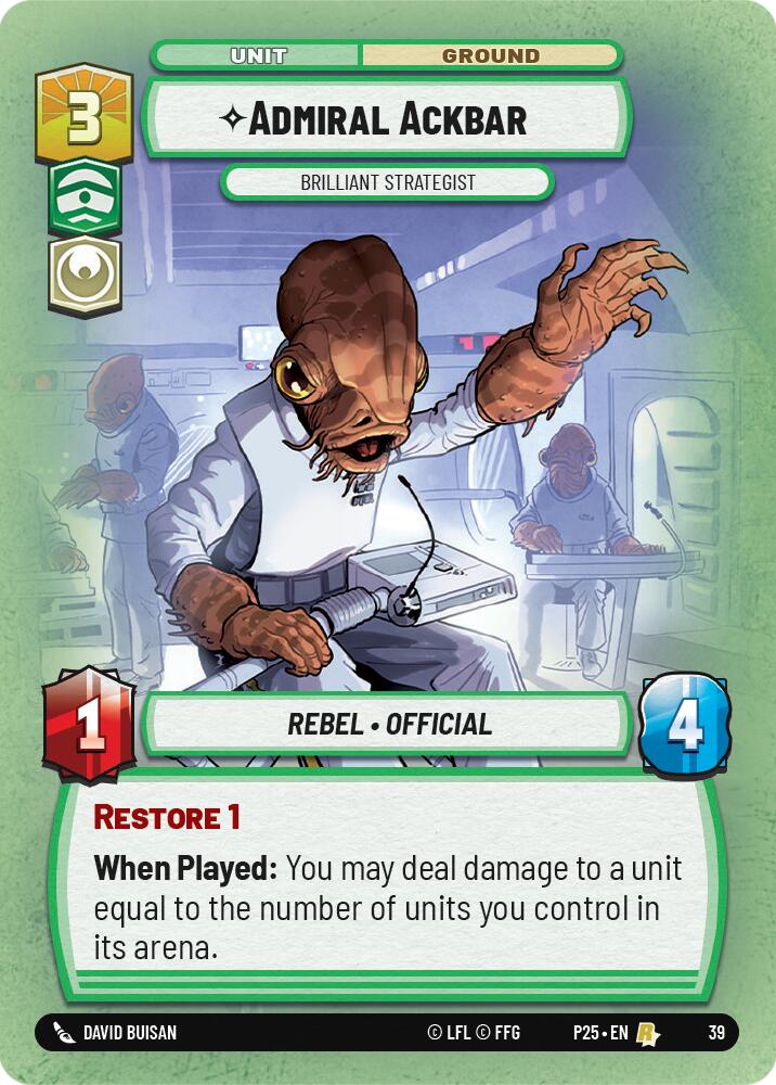 Admiral Ackbar - Brilliant Strategist (39) (39) [Store Showdown Promos] | Fandemonia Ltd