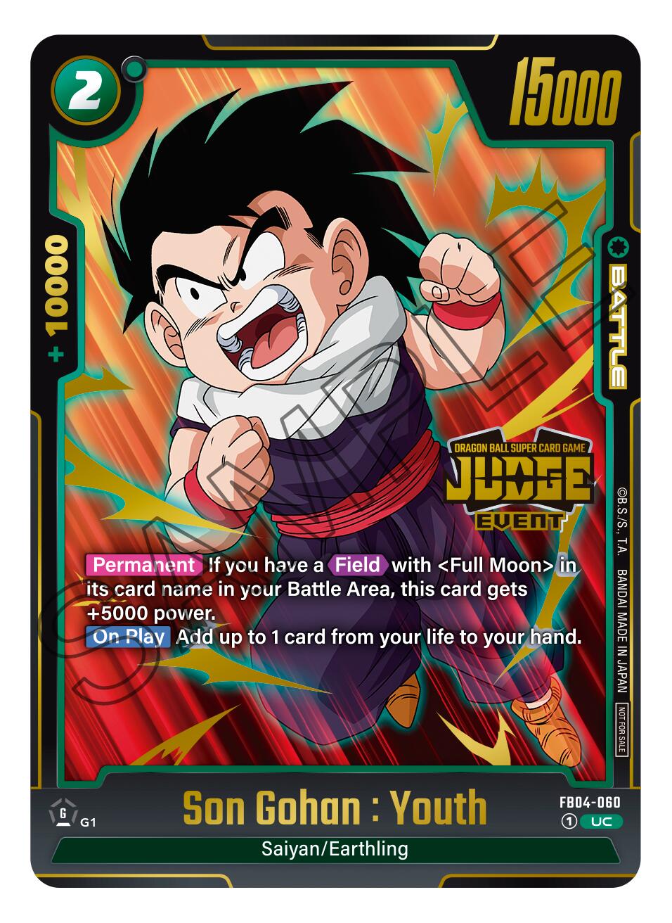 Son Gohan : Youth (Judge Pack 03 - Event Judge) [Fusion World Promotion Cards] | Fandemonia Ltd