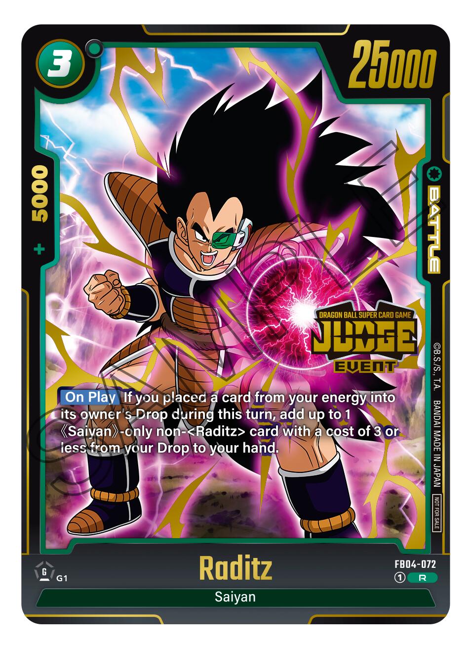 Raditz (Judge Pack 03 - Event Judge) [Fusion World Promotion Cards] | Fandemonia Ltd