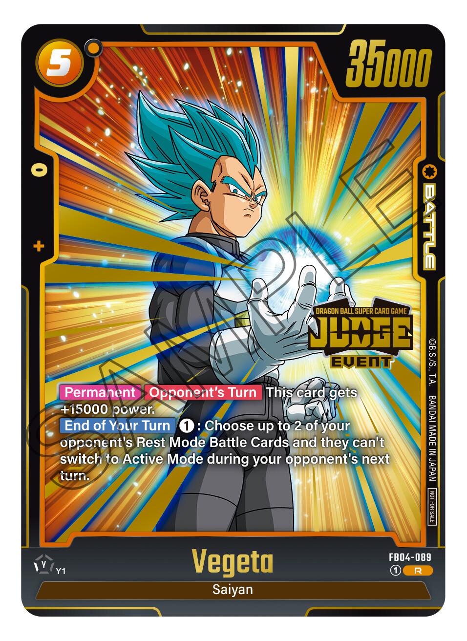 Vegeta (Judge Pack 03 - Event Judge) [Fusion World Promotion Cards] | Fandemonia Ltd