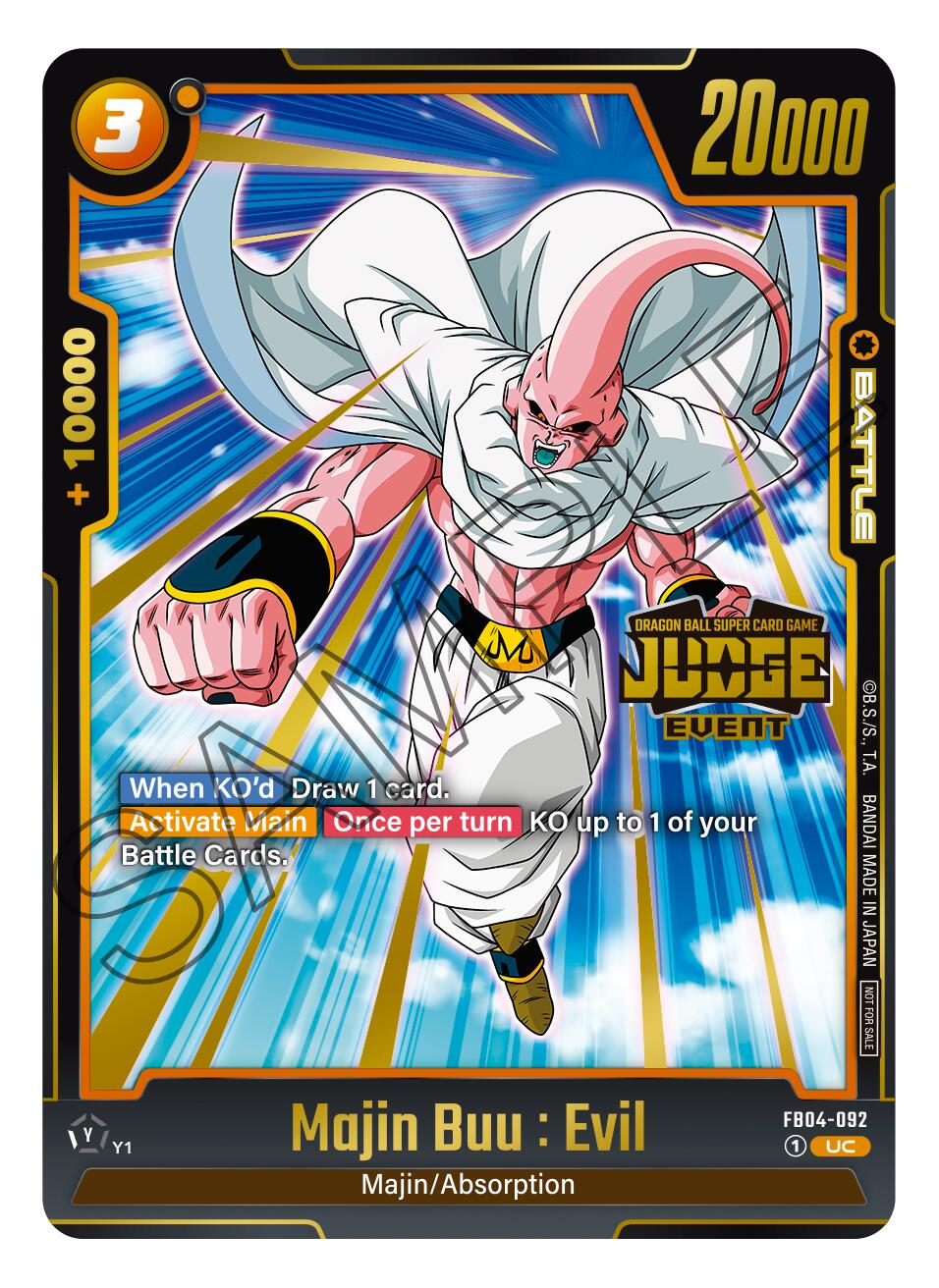 Majin Buu : Evil (Judge Pack 03 - Event Judge) [Fusion World Promotion Cards] | Fandemonia Ltd