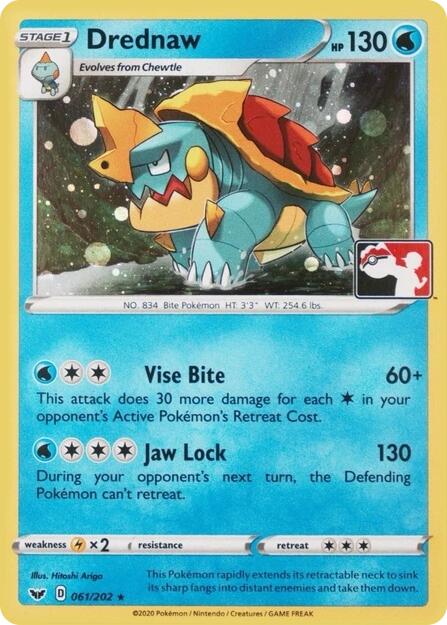Drednaw (061/202) (Play Pokemon Promo) [League & Championship Cards] | Fandemonia Ltd