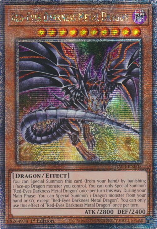 Red-Eyes Darkness Metal Dragon (Alternate Art) [RA04-EN003] Quarter Century Secret Rare | Fandemonia Ltd