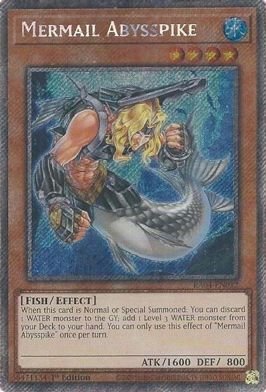 Mermail Abysspike [RA04-EN012] Platinum Secret Rare | Fandemonia Ltd