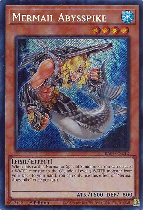 Mermail Abysspike [RA04-EN012] Secret Rare | Fandemonia Ltd