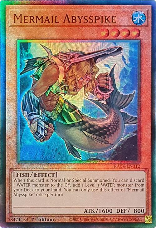 Mermail Abysspike [RA04-EN012] Prismatic Ultimate Rare | Fandemonia Ltd