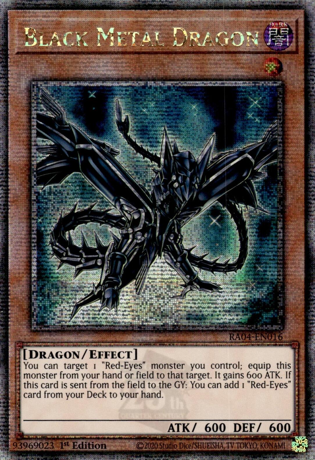 Black Metal Dragon [RA04-EN016] Quarter Century Secret Rare | Fandemonia Ltd