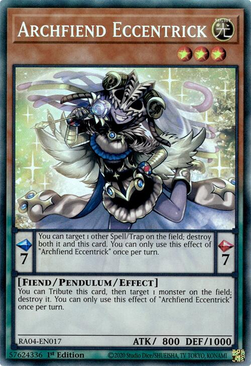 Archfiend Eccentrick [RA04-EN017] Prismatic Collector's Rare | Fandemonia Ltd