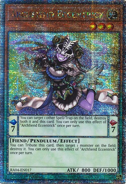 Archfiend Eccentrick [RA04-EN017] Quarter Century Secret Rare | Fandemonia Ltd