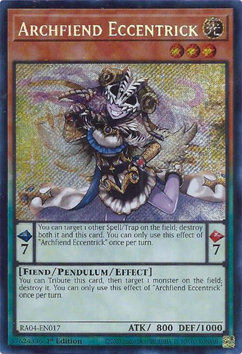 Archfiend Eccentrick [RA04-EN017] Secret Rare | Fandemonia Ltd