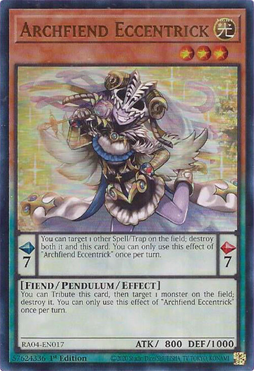 Archfiend Eccentrick [RA04-EN017] Ultra Rare | Fandemonia Ltd