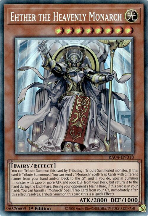 Ehther the Heavenly Monarch [RA04-EN018] Prismatic Collector's Rare | Fandemonia Ltd
