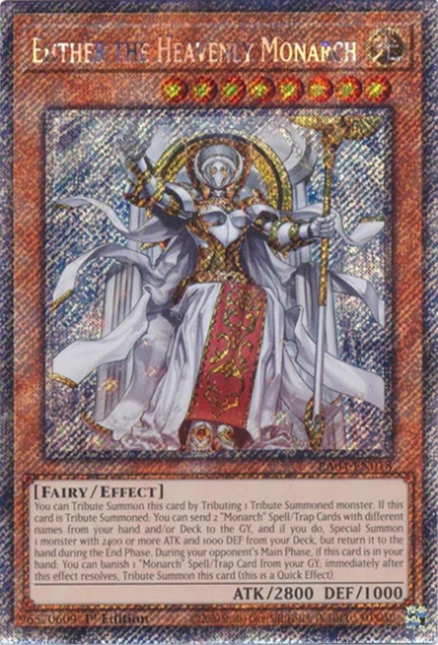 Ehther the Heavenly Monarch [RA04-EN018] Platinum Secret Rare | Fandemonia Ltd
