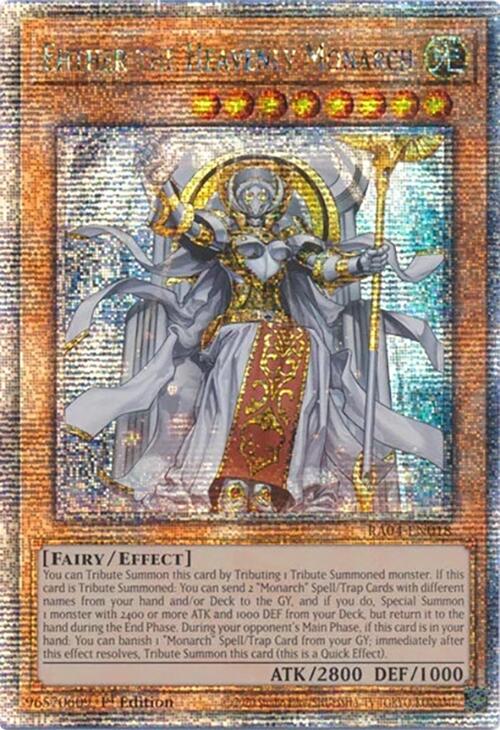 Ehther the Heavenly Monarch [RA04-EN018] Quarter Century Secret Rare | Fandemonia Ltd