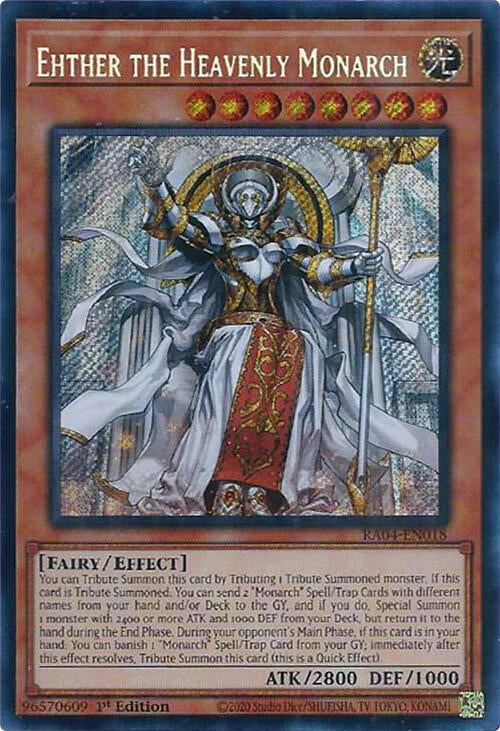Ehther the Heavenly Monarch [RA04-EN018] Secret Rare | Fandemonia Ltd