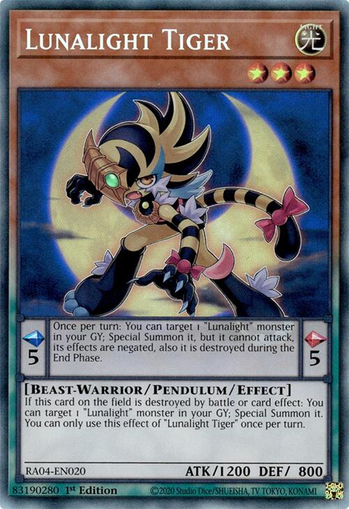 Lunalight Tiger [RA04-EN020] Prismatic Collector's Rare | Fandemonia Ltd