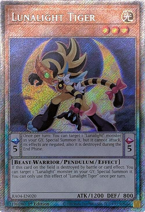 Lunalight Tiger [RA04-EN020] Platinum Secret Rare | Fandemonia Ltd