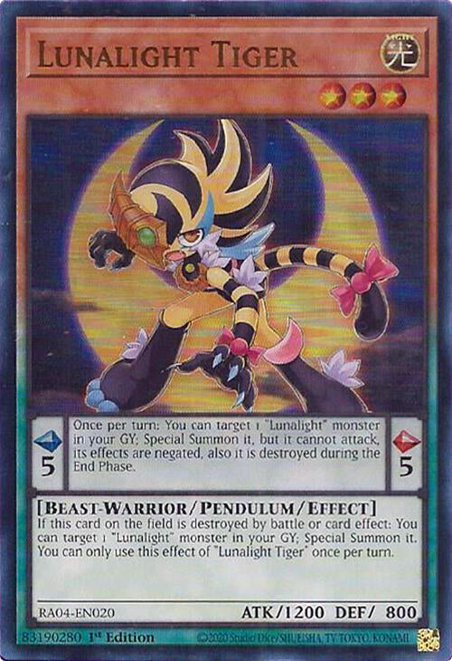 Lunalight Tiger [RA04-EN020] Ultra Rare | Fandemonia Ltd
