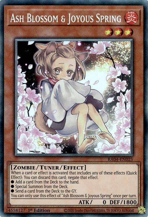 Ash Blossom & Joyous Spring (Alternate Art) [RA04-EN025] Prismatic Collector's Rare | Fandemonia Ltd