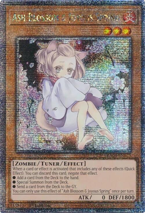 Ash Blossom & Joyous Spring (Alternate Art) [RA04-EN025] Quarter Century Secret Rare | Fandemonia Ltd