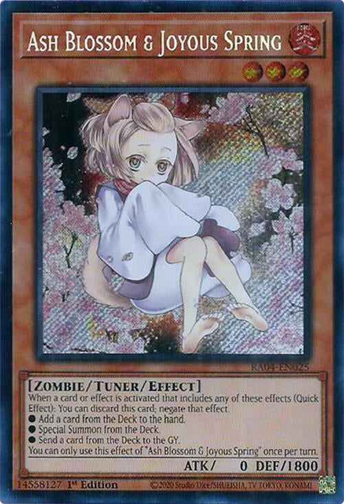 Ash Blossom & Joyous Spring (Alternate Art) [RA04-EN025] Secret Rare | Fandemonia Ltd