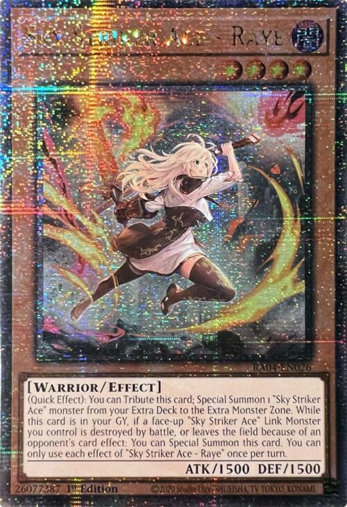 Sky Striker Ace - Raye (New Art) [RA04-EN026] Quarter Century Secret Rare | Fandemonia Ltd