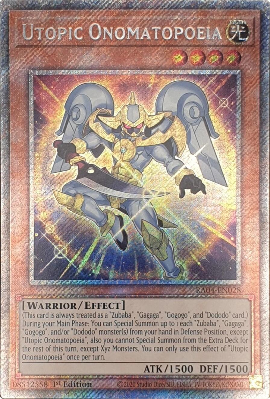 Utopic Onomatopoeia [RA04-EN028] Platinum Secret Rare | Fandemonia Ltd