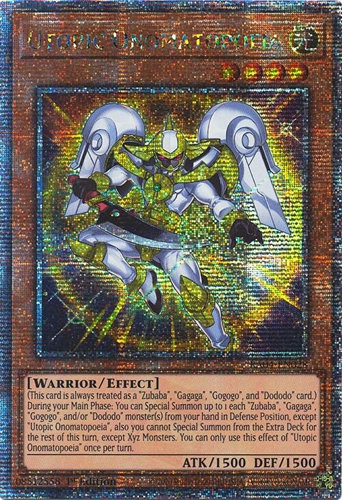 Utopic Onomatopoeia [RA04-EN028] Quarter Century Secret Rare | Fandemonia Ltd