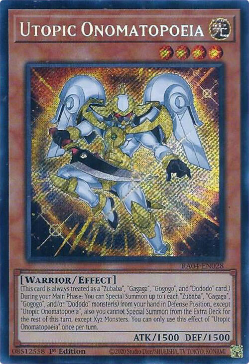 Utopic Onomatopoeia [RA04-EN028] Secret Rare | Fandemonia Ltd