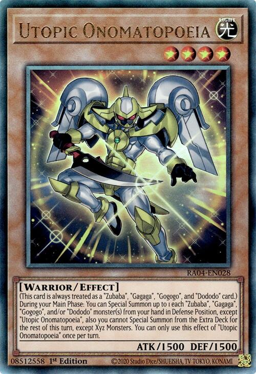 Utopic Onomatopoeia [RA04-EN028] Ultimate Rare | Fandemonia Ltd