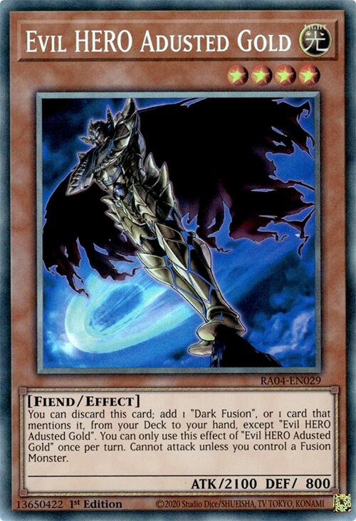 Evil HERO Adusted Gold [RA04-EN029] Prismatic Collector's Rare | Fandemonia Ltd