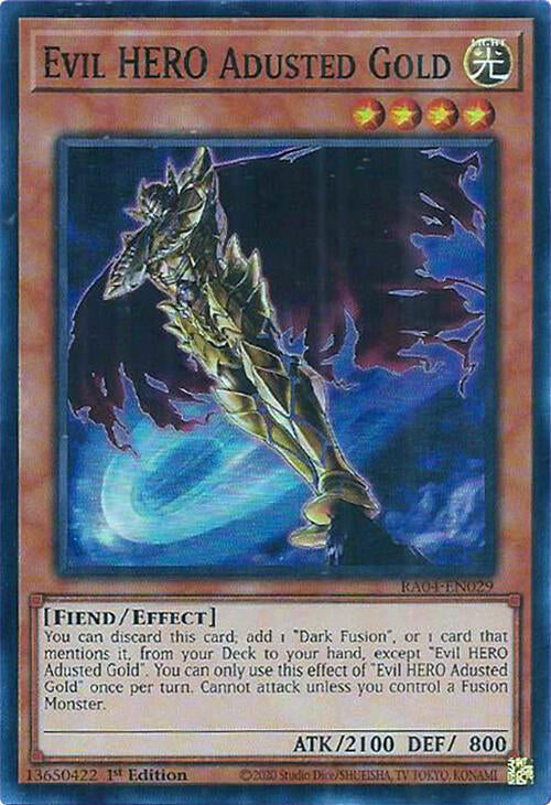 Evil HERO Adusted Gold [RA04-EN029] Super Rare | Fandemonia Ltd