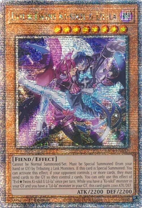 EvilTwins Ki-sikil & Lil-la [RA04-EN037] Quarter Century Secret Rare | Fandemonia Ltd