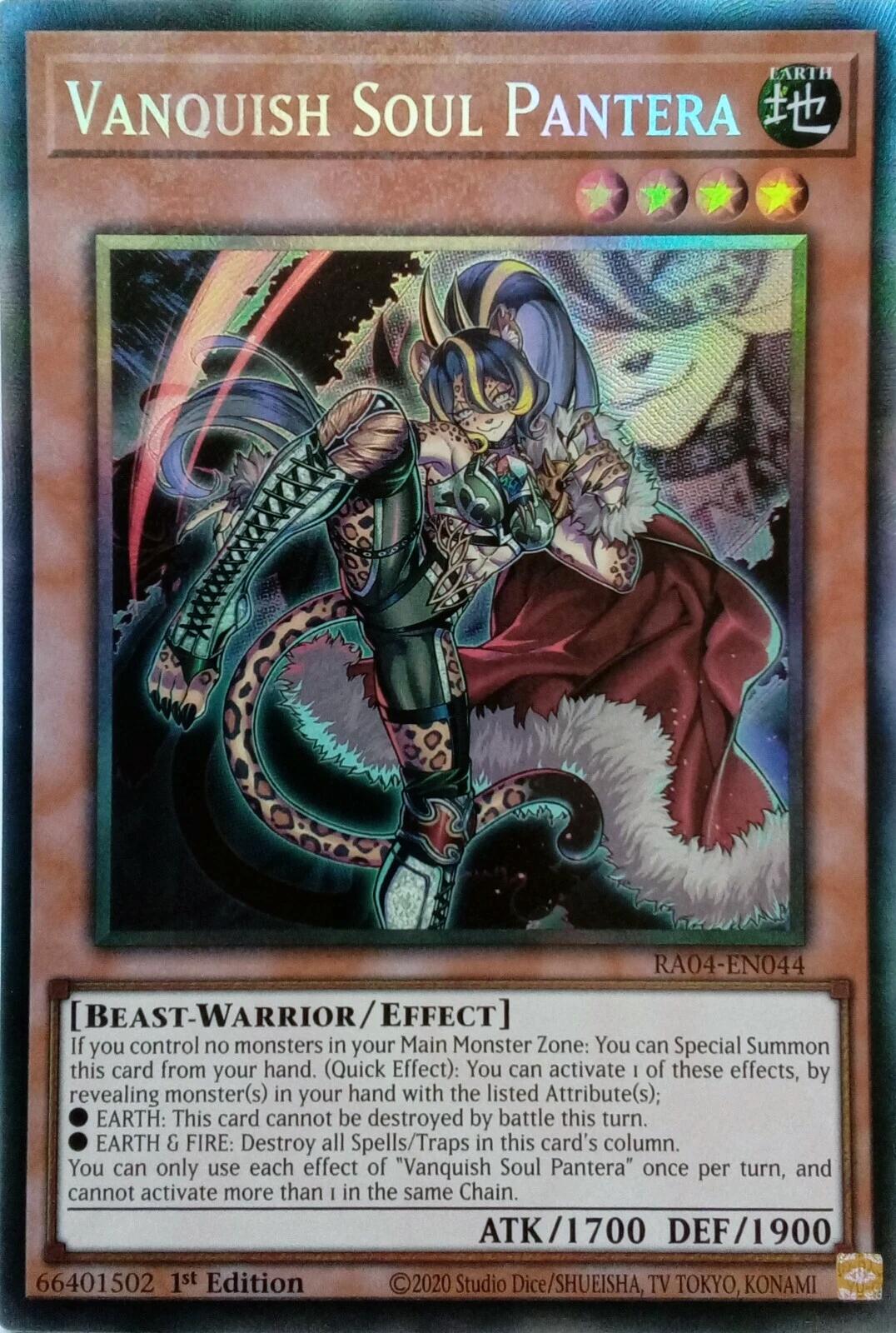 Vanquish Soul Pantera [RA04-EN044] Prismatic Collector's Rare | Fandemonia Ltd