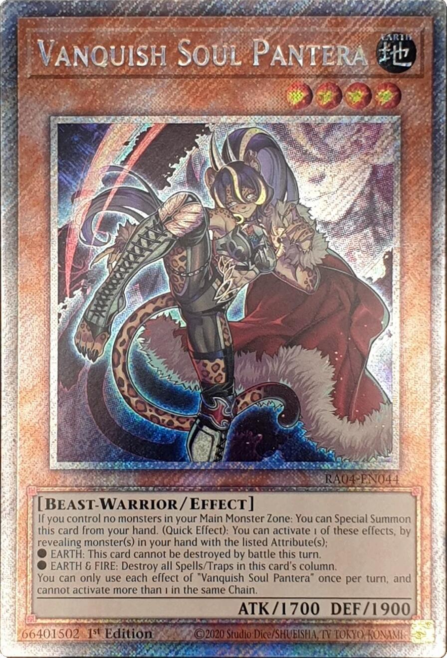 Vanquish Soul Pantera [RA04-EN044] Platinum Secret Rare | Fandemonia Ltd