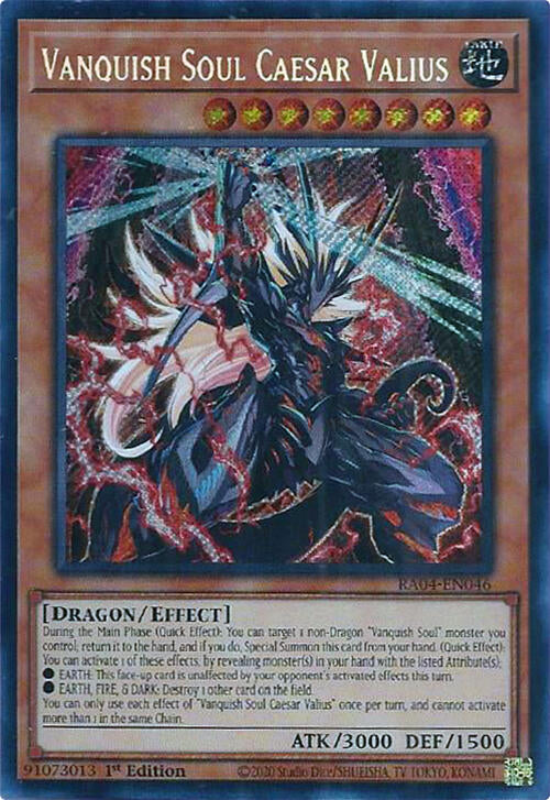 Vanquish Soul Caesar Valius [RA04-EN046] Secret Rare | Fandemonia Ltd